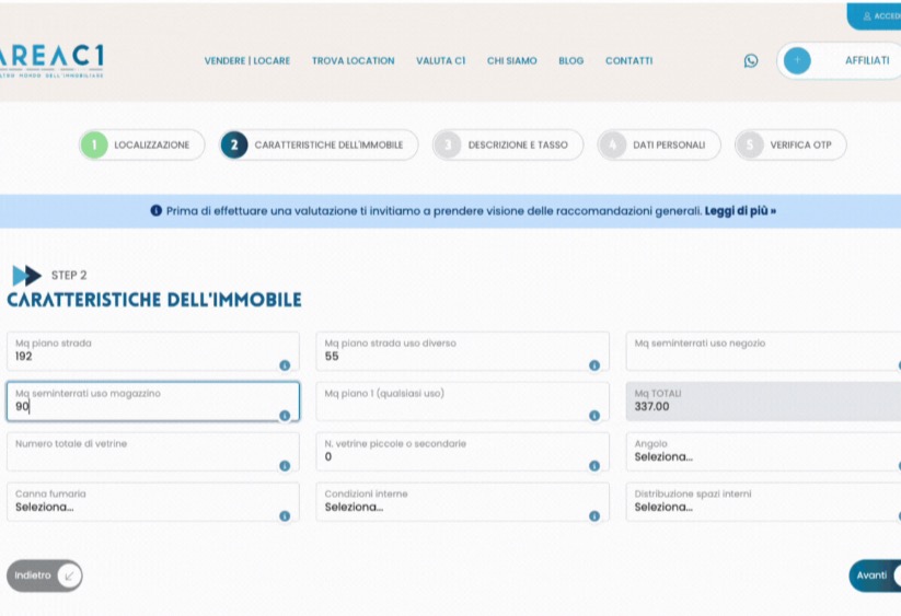 Area C1 — piattaforma digitale