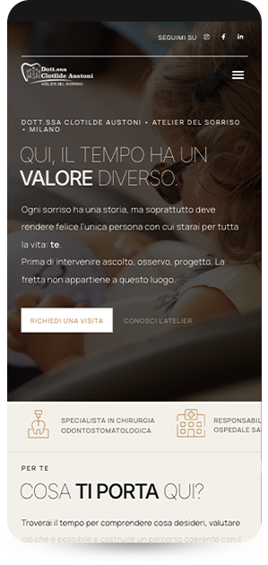 Dott.ssa Clotilde Austoni — homepage mobile